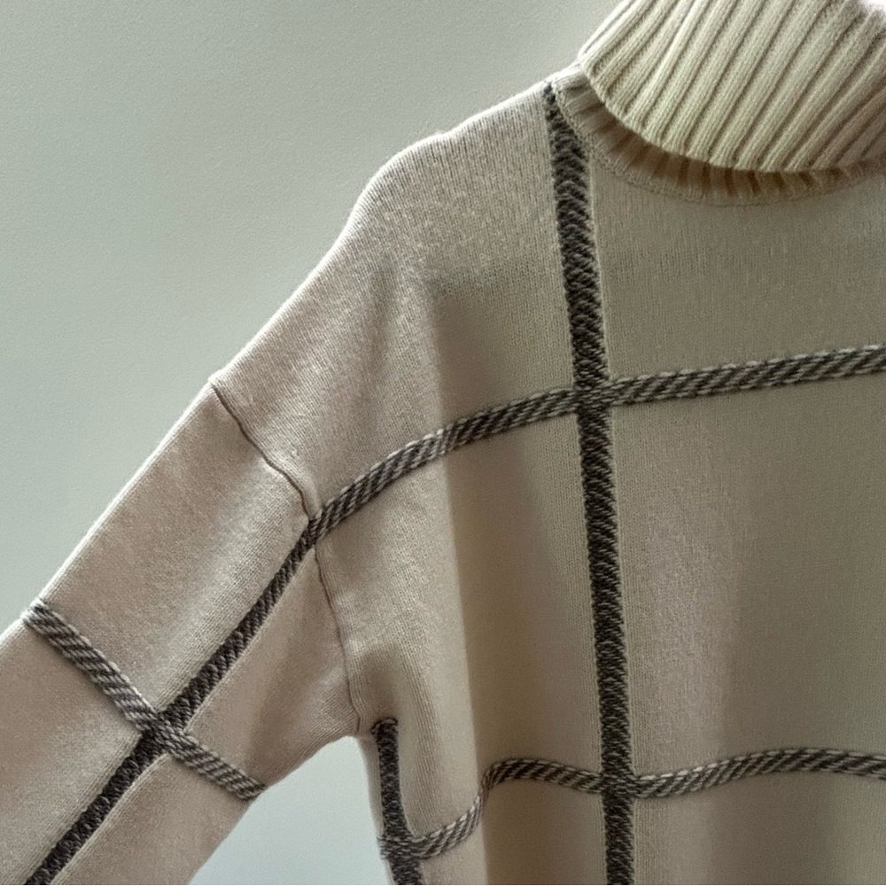JOSEPH Turtleneck Merino Wool Cream Grey Warm Size M Excellent condition ￼￼￼ - Picture 4 of 11